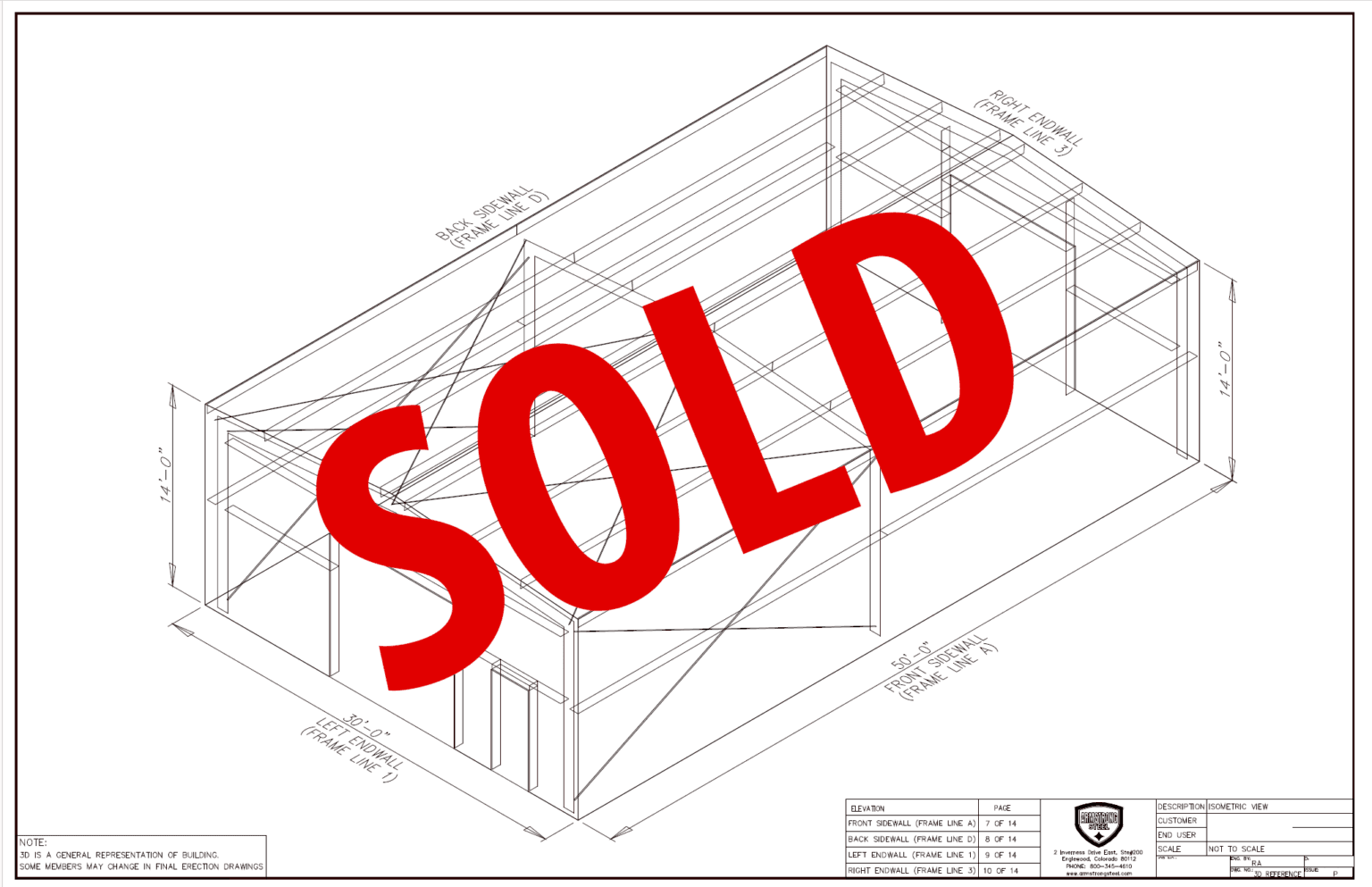 30' x 50' x 14' - Gable