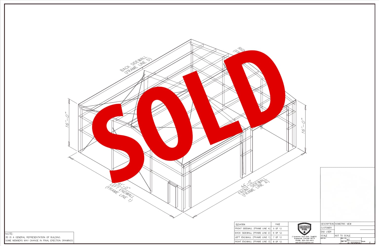 41' x 44' x 16' - Gable