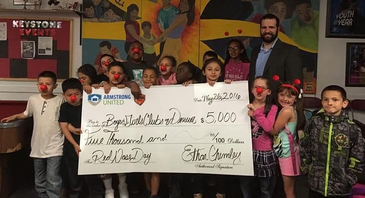 Armstrong Steel Donates $5,000 to Boys & Girls Clubs of Metro Denver on Red Nose Day