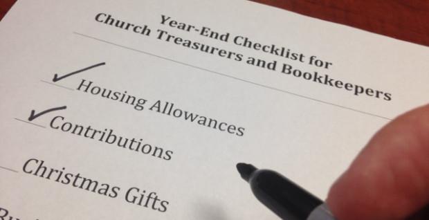 Year-End Checklist for Church Treasurers and Bookkeepers